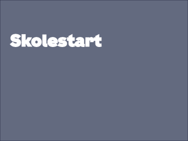 skolestart